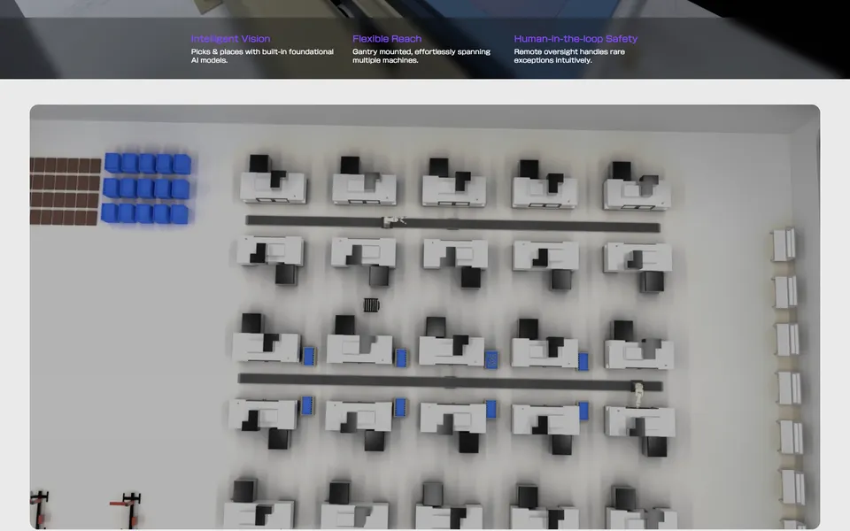 Antropi Robotics mid-page homepage design evidence. Mid-page viewport evidence; animated text state captured.