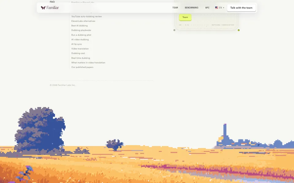 Familiar closing homepage design evidence. Closing viewport evidence; animated text state captured.